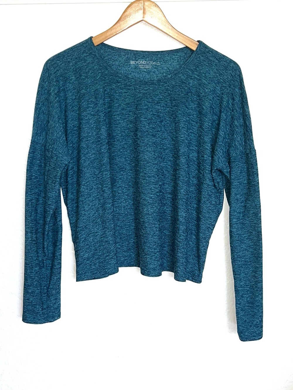 Beyond Yoga Long Sleeve Heathered Blue Sz L